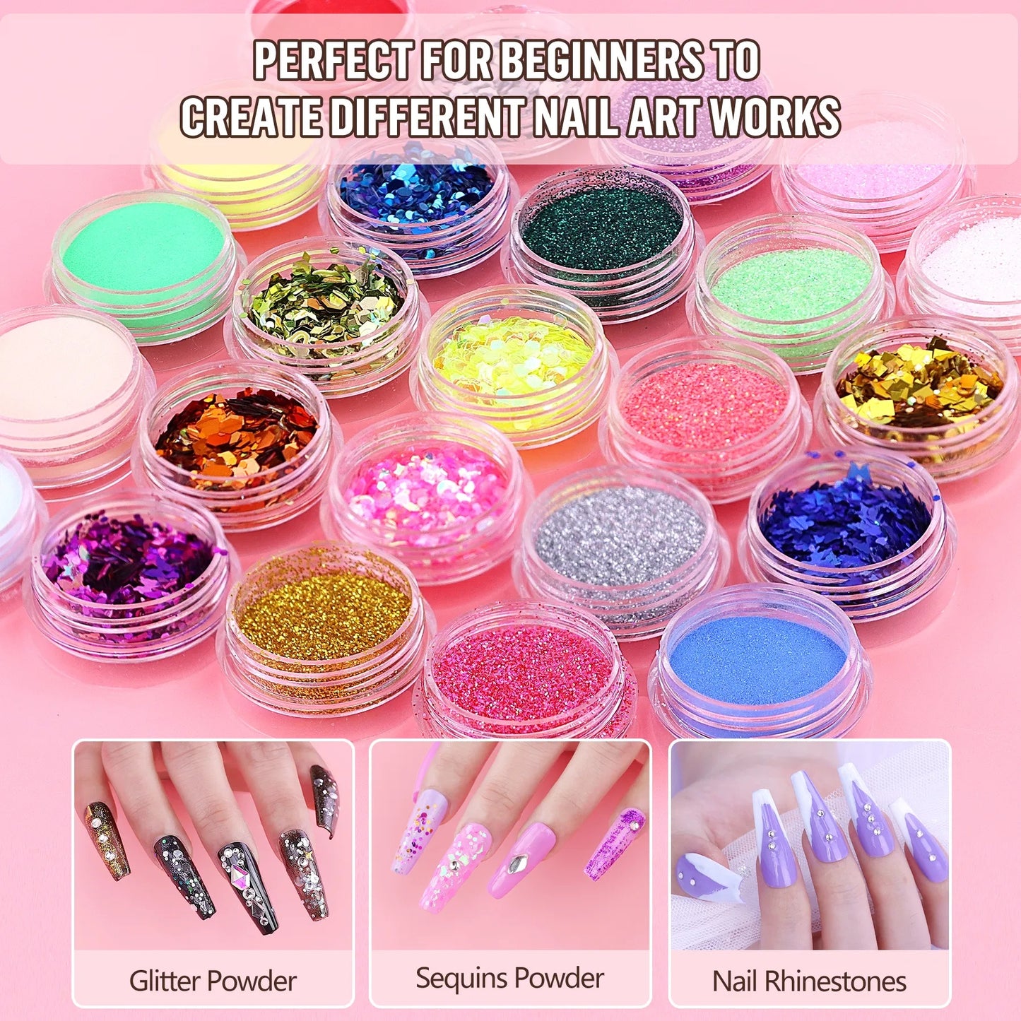 Acrylic Nail Kit With Drill, 4 Colors Gel Polish And UV Light Nail Professional Kit For Beginners - LaTezza Online Shop