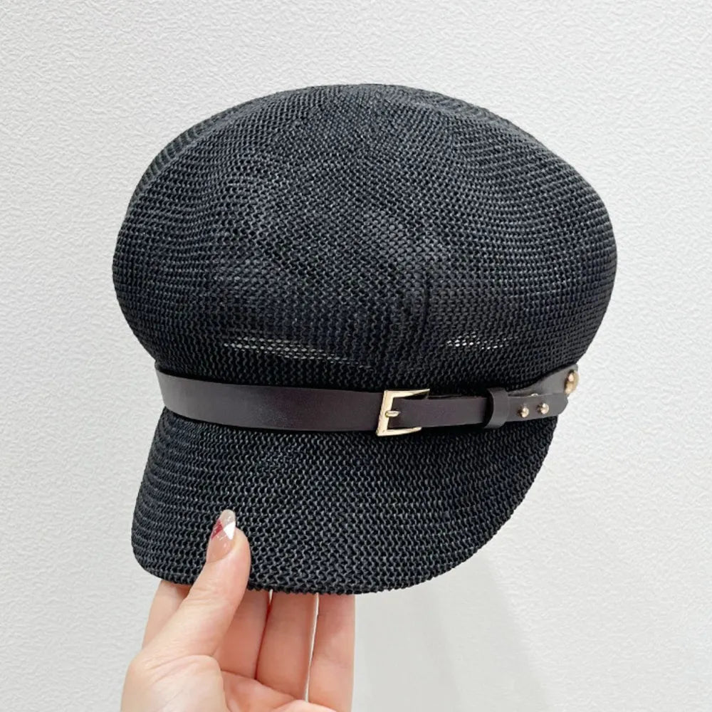 Straw Woven Buckle Hat - LaTezza Online Shop