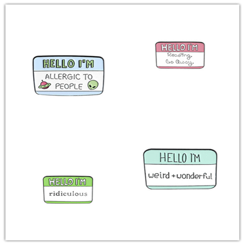 Funny Dialog Enamel Pins Humor Label Cute Brooch Clothes Lapel Pins Cartoon Accessories - LaTezza Online Shop
