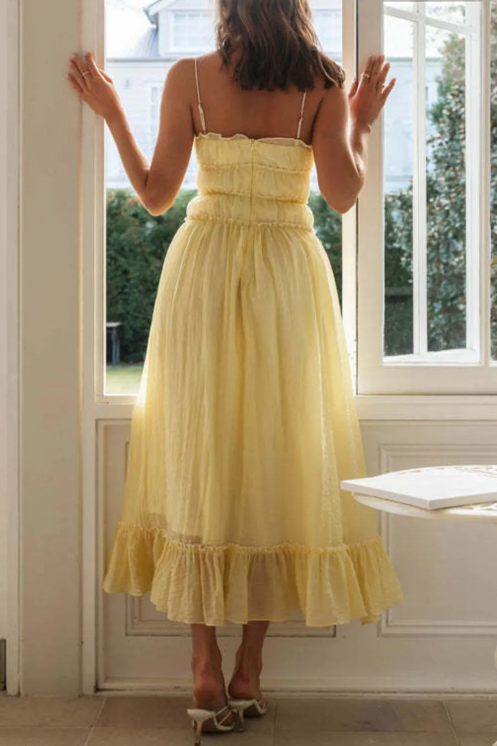 Midi Cami Dress Frill Tied Front - LaTezza Online Shop