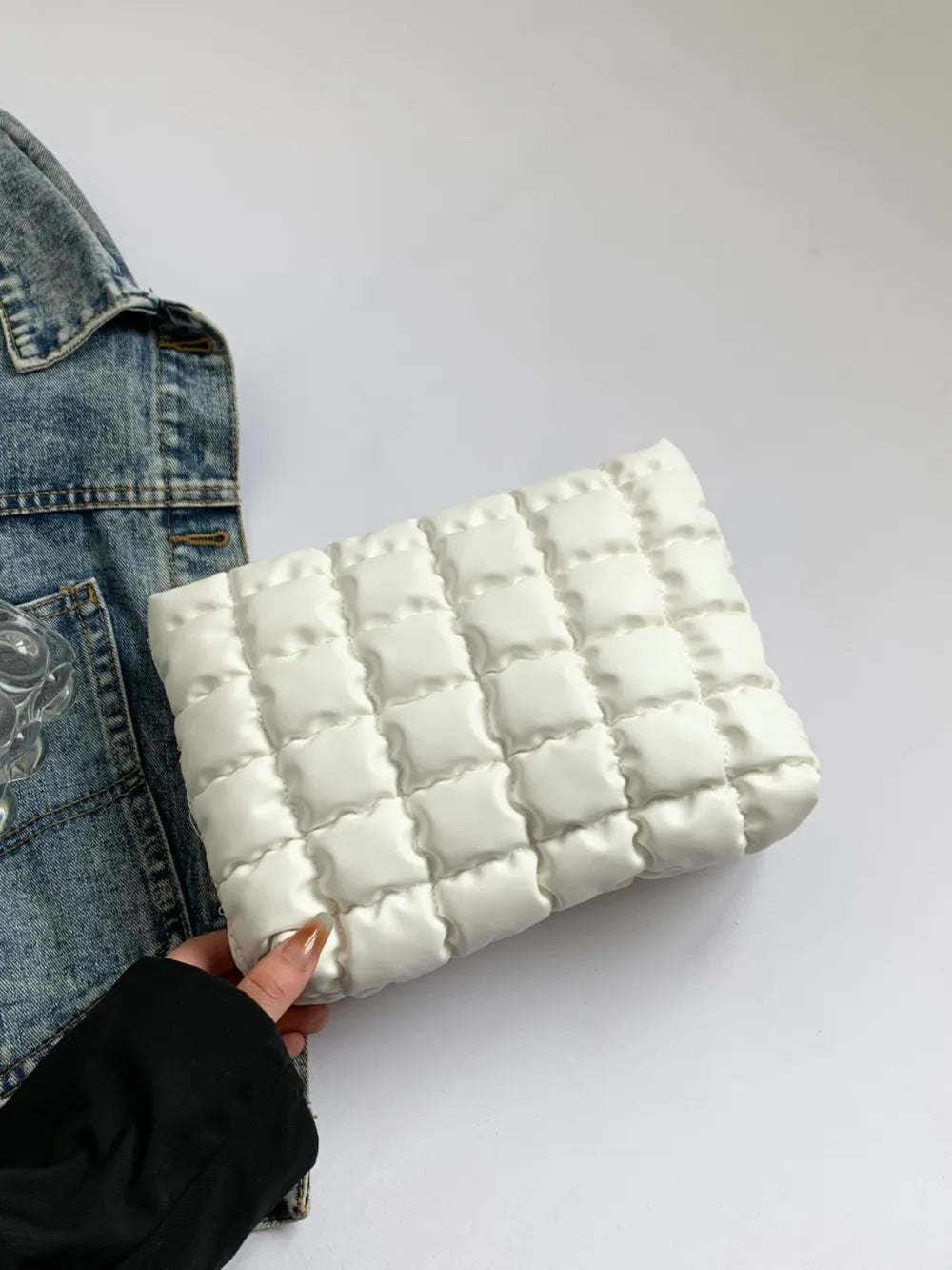 Quilted Plaid Clutch with Zipper - LaTezza Online Shop
