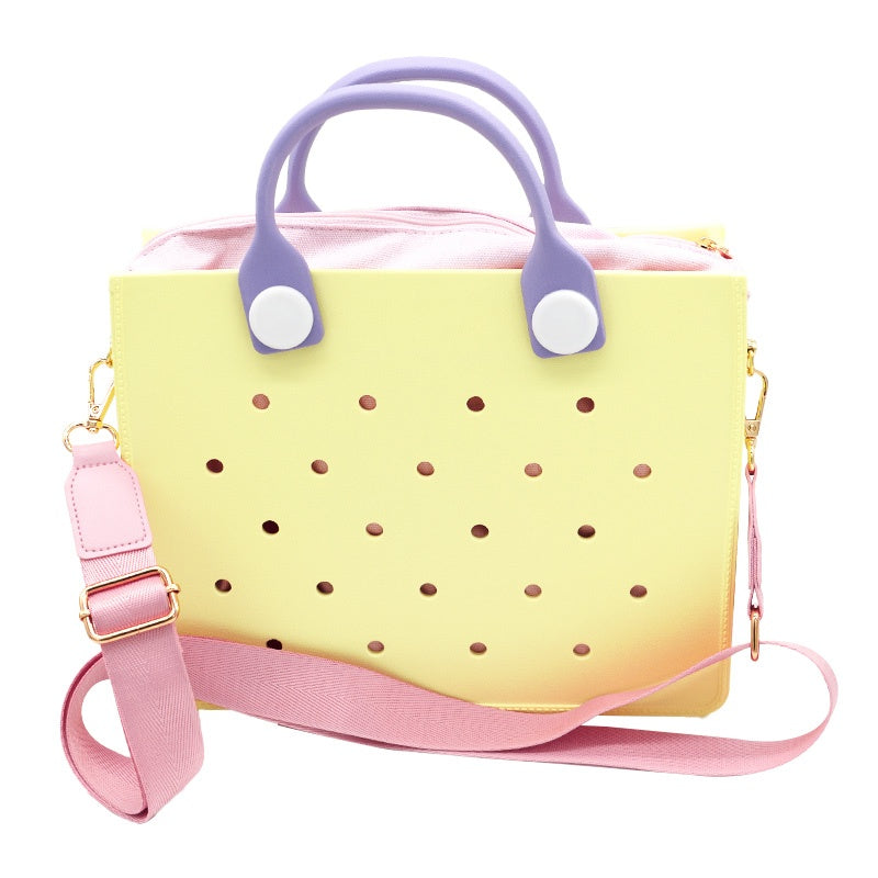 Waterproof EVA Handbag Punching Women's Tote Bags With Shoulder Strap Beach Bag