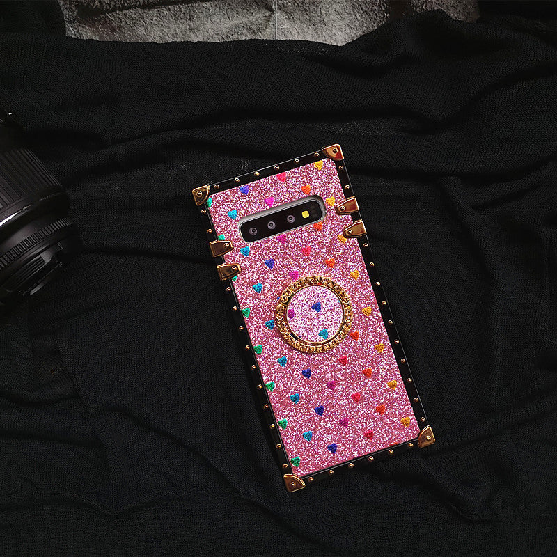 Love Glitter Square Silicone Holder Phone Case - LaTezza Online Shop
