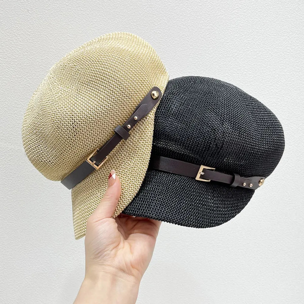 Straw Woven Buckle Hat - LaTezza Online Shop