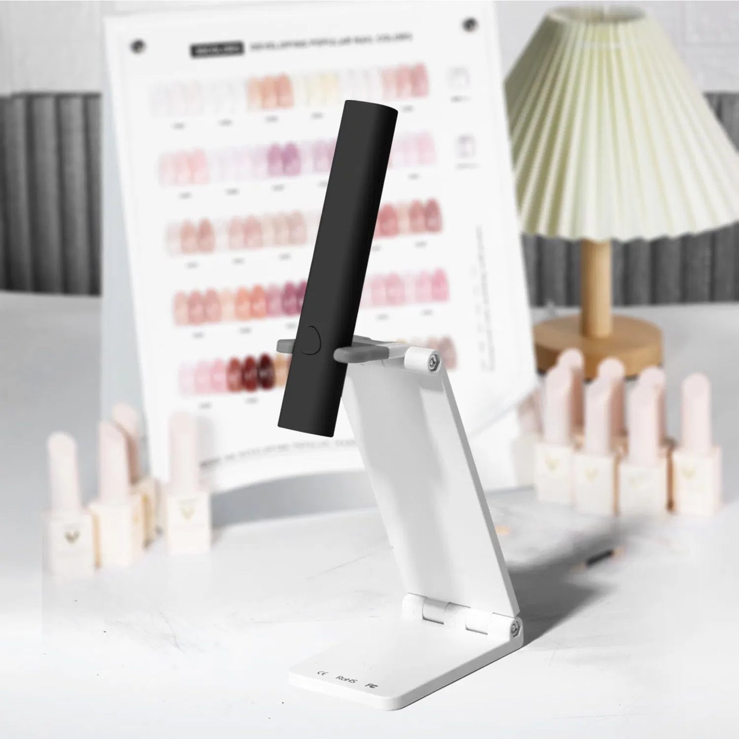 UV Light For Gel Nails Mini LED Handheld With Stand Portable Nail Dryer Rechargeable USB Cordless Black - LaTezza Online Shop