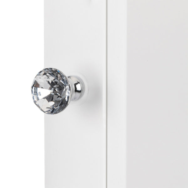 White Painted Surface Density Board, Double Mirror Door, Bathroom Cabinet