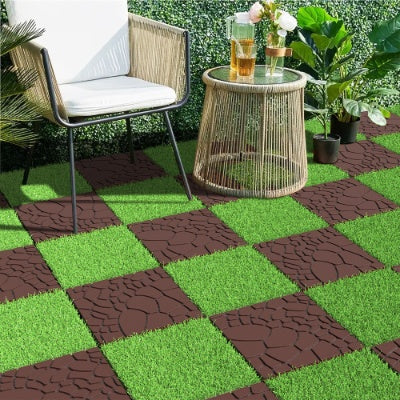 Plastic Interlocking Deck Tiles,44 Pack Patio Deck Tiles,12x12 Square Waterproof Outdoor All Weather - LaTezza Online Shop