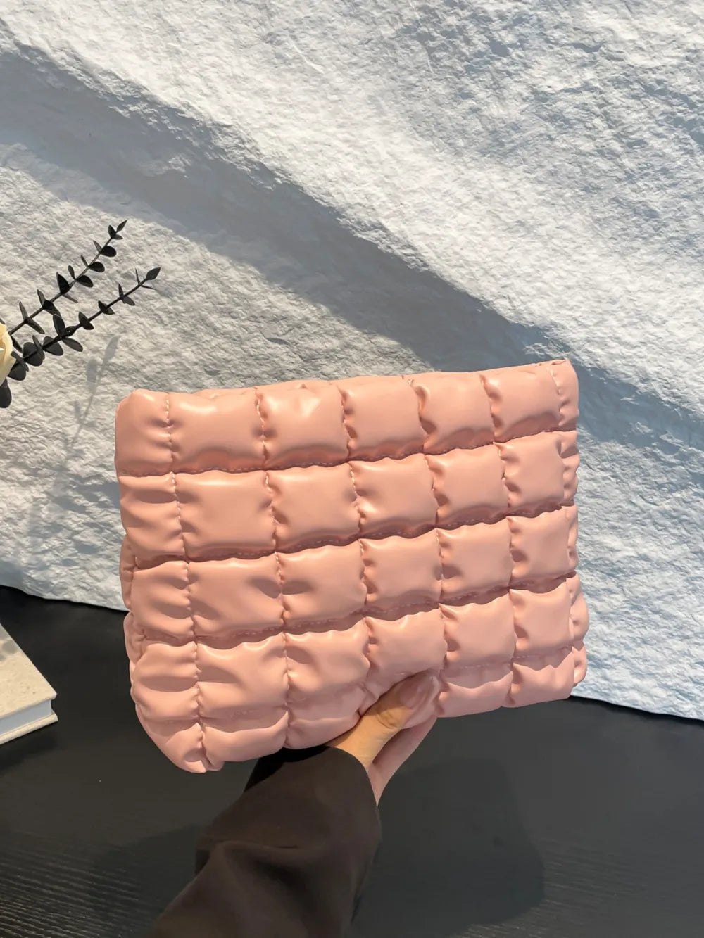 Quilted Plaid Clutch with Zipper - LaTezza Online Shop