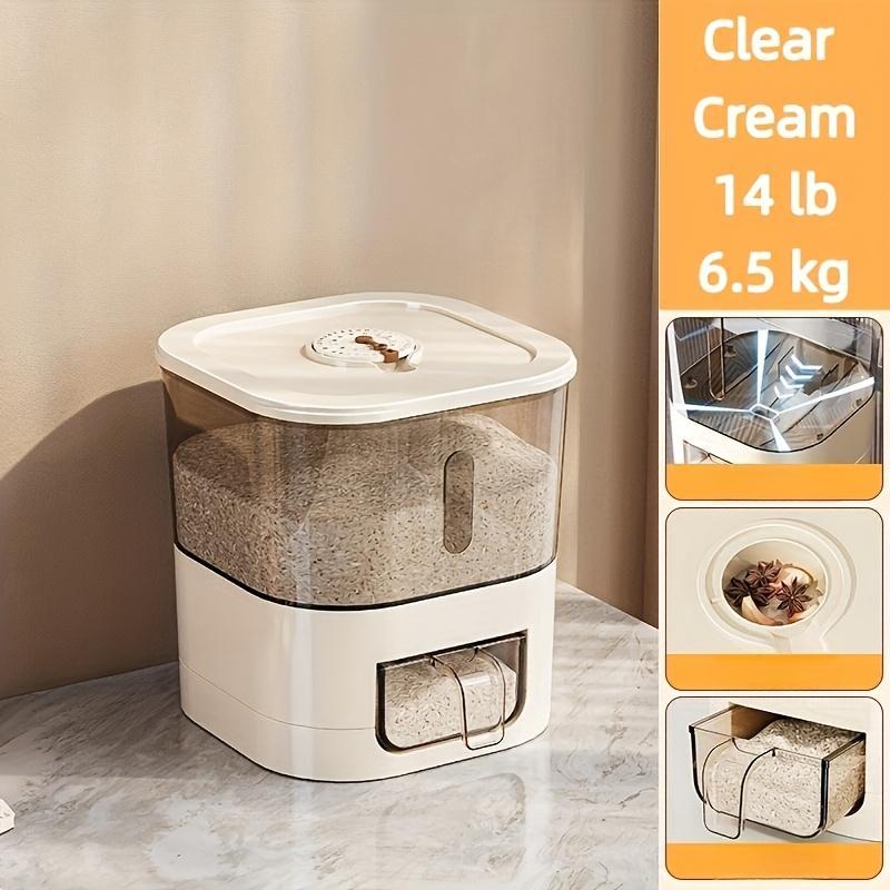 Automatic Rice Dispenser With Cup, Large Capacity Moisture-proof And Insect-proof Sealed Rice Storage Container