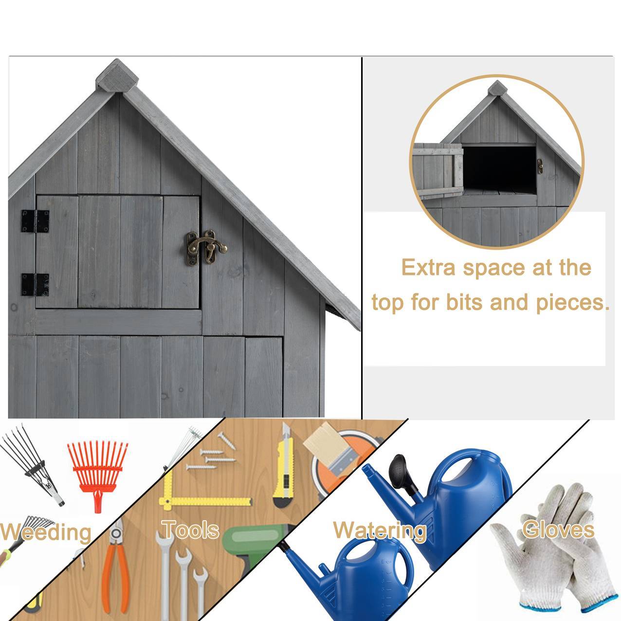 Outdoor Storage Cabinet Tool Shed Wooden Garden Shed - LaTezza Online Shop