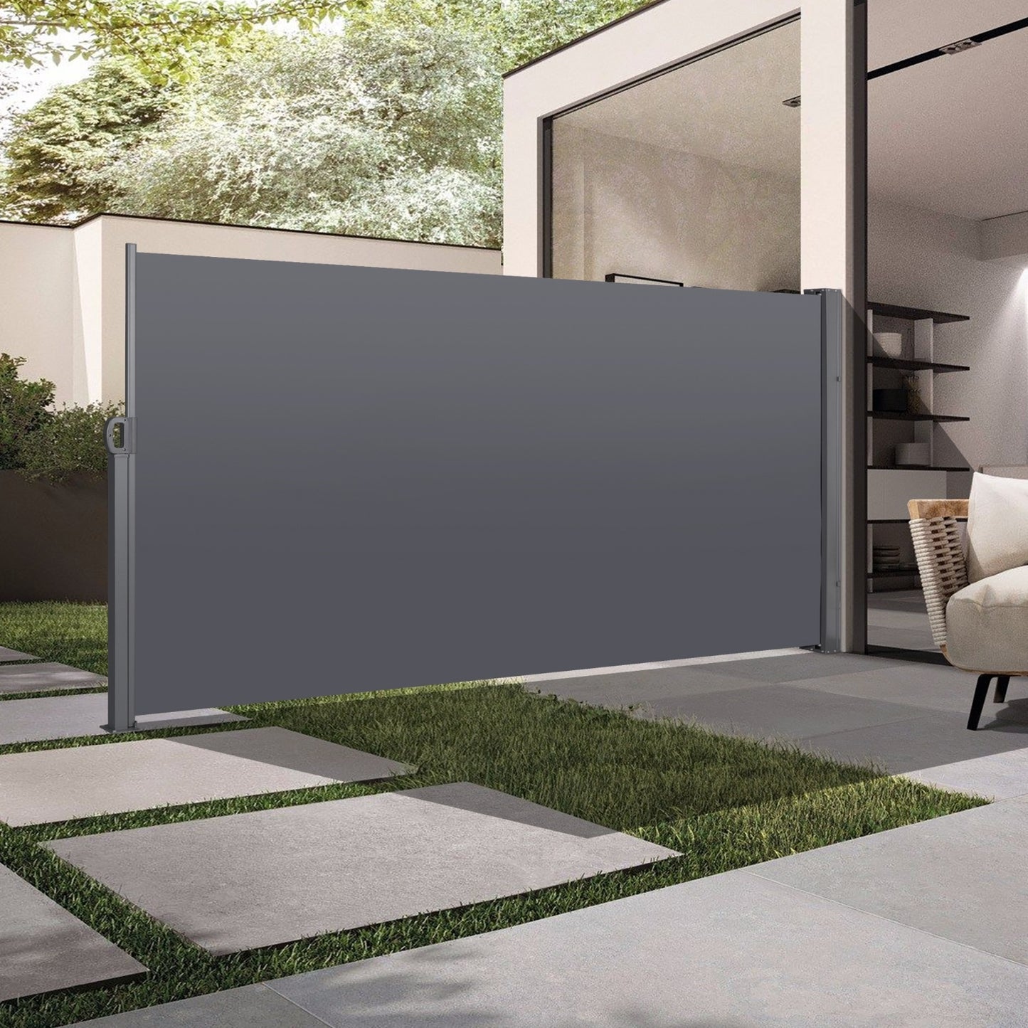 Retractable Side Screen Awning, UV Resistant, Waterproof, Patio Privacy Screen For Garden, Balcony, - LaTezza Online Shop