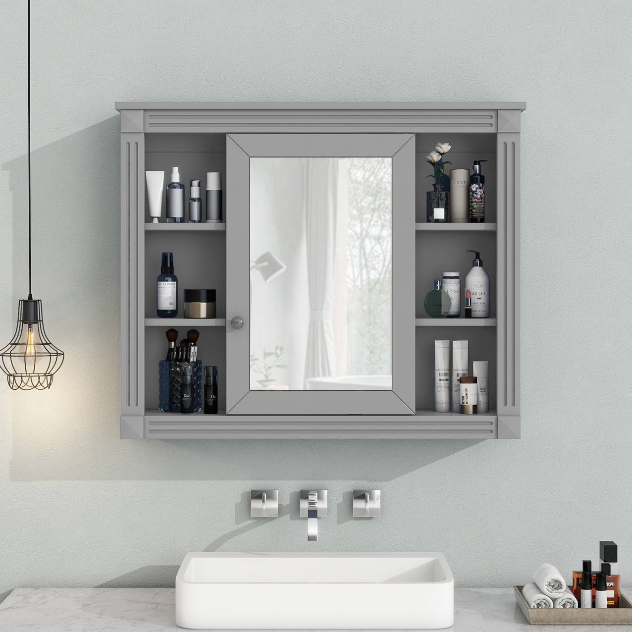 Wall Mounted Bathroom Storage Cabinet Bathroom Wall Cabinet With Mirror - LaTezza Online Shop