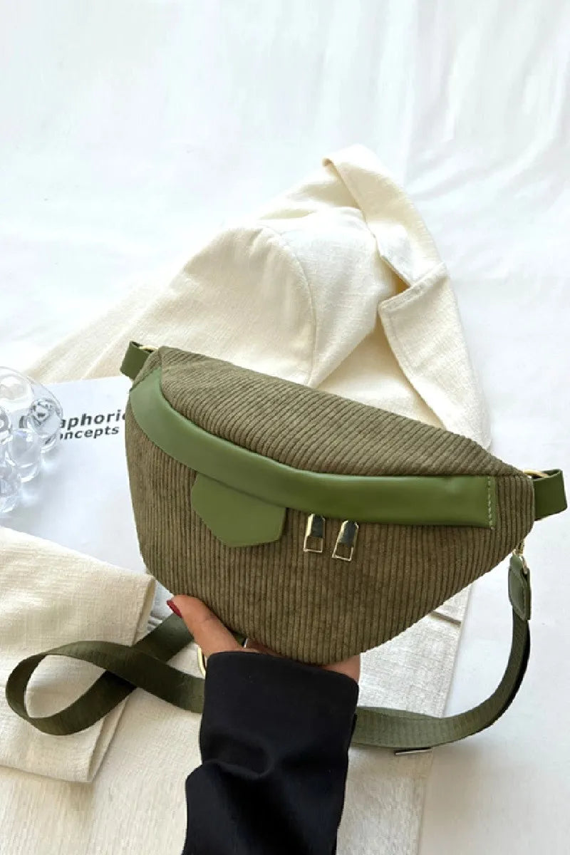 Zenana Corduroy Crossbody Bag with Removable Strap - LaTezza Online Shop