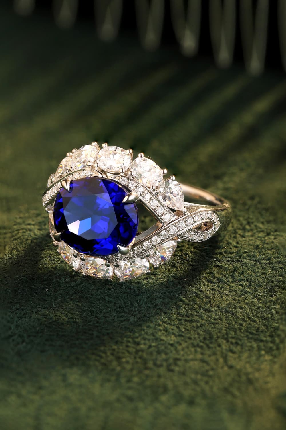 5 Carat Lab-Grown Sapphire Platinum-Plated Ring - LaTezza Online Shop