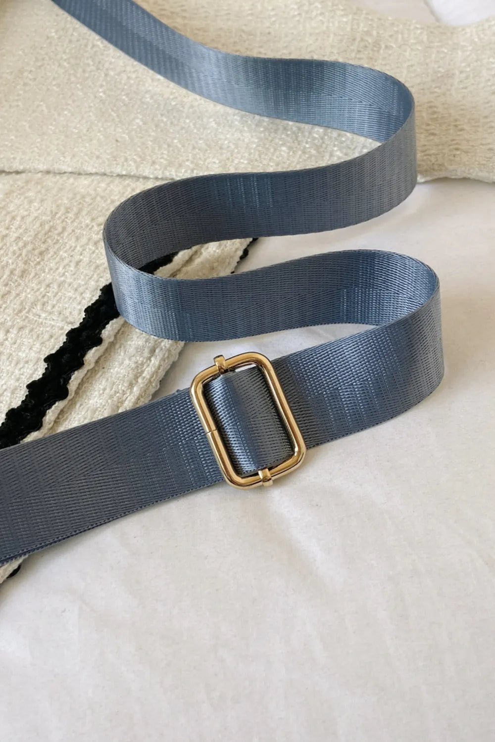 Raw Hem Checkered Denim Crossbody Bag - LaTezza Online Shop