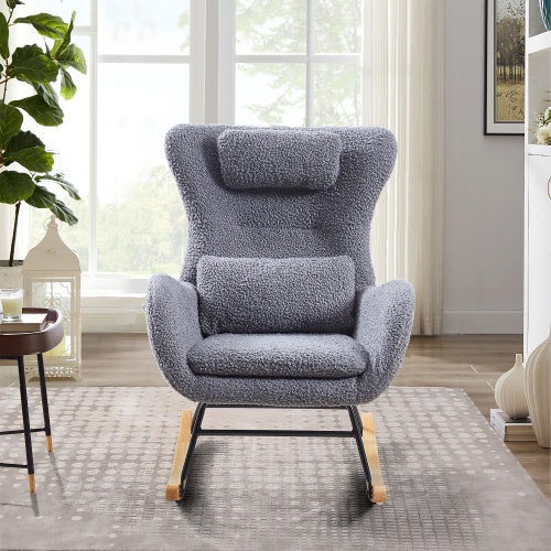 Rocking Chair Nursery, Modern Rocking Chair With High Backrest - LaTezza Online Shop