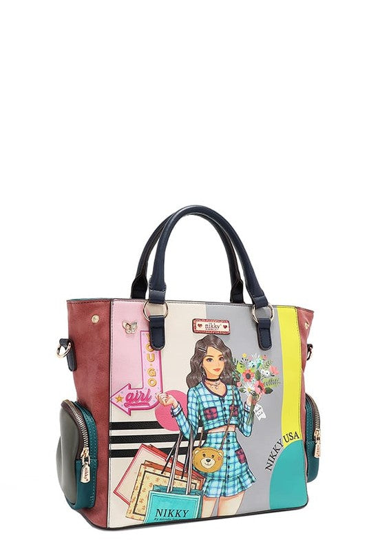 Nicole Lee USA Eco-Leather Handbag with Side Pockets - LaTezza Online Shop