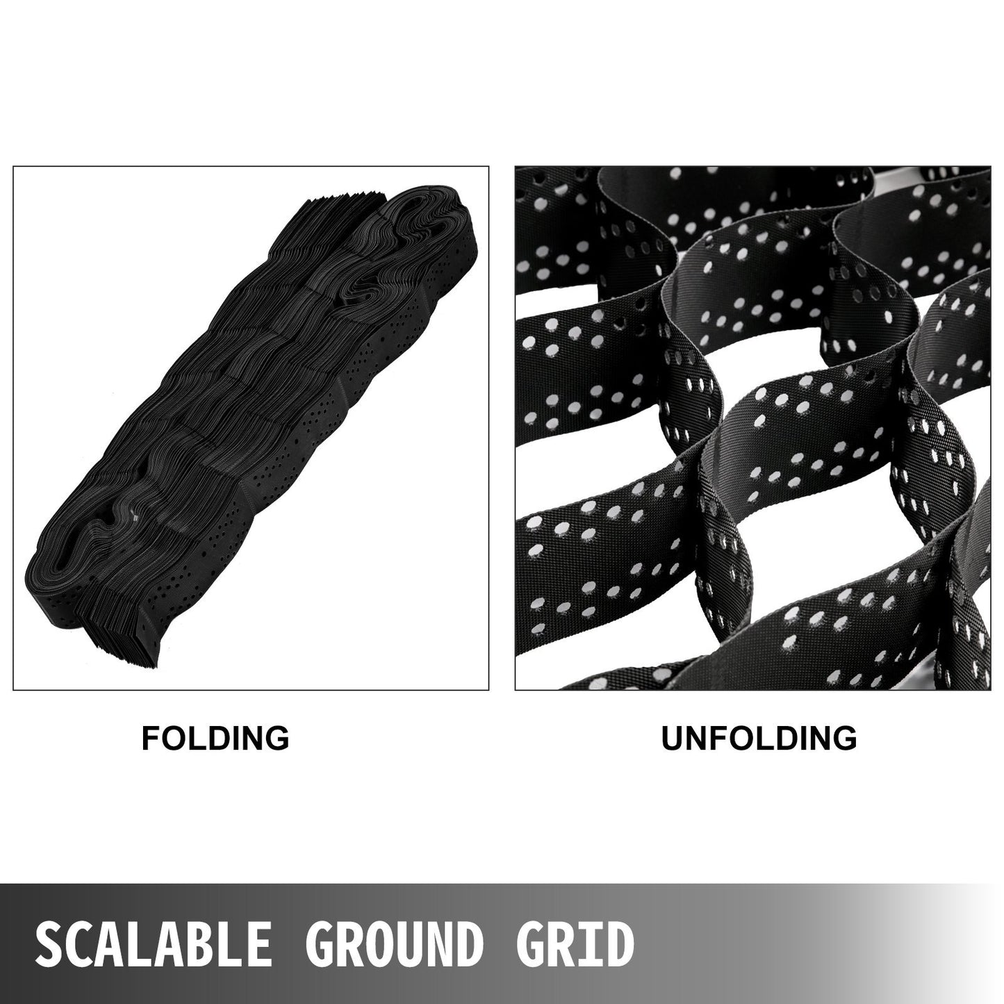 VEVOR Geo Grid Ground Grid 9x17 Ft, Geo Cell Grid 4 Inch Thick, Gravel Grid HDPE Material, Ground Stabilization Grid 1885 LBS Per Sq, Tensile Strength Gravel Ground Grid For Slope Driveways, - LaTezza Online Shop