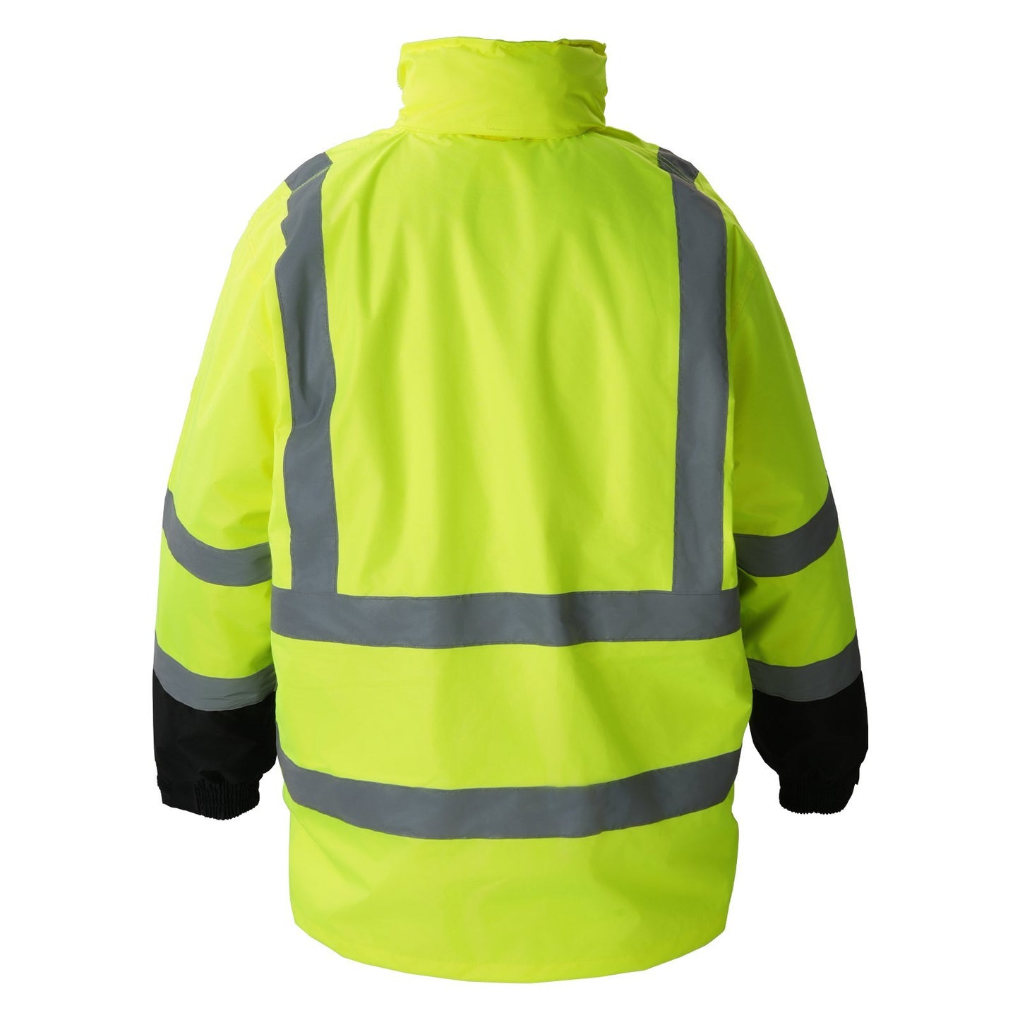 High Visibility Reflective Safety Jacket Waterproof Hoodie Yellow With Black L - LaTezza Online Shop