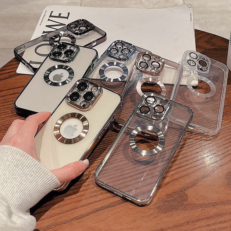 Phone Case With Camera Protector Advanced Electroplating Integrated With Lens Protector Phone Case For Iphone12 13promax Simple 11 Soft - LaTezza Online Shop