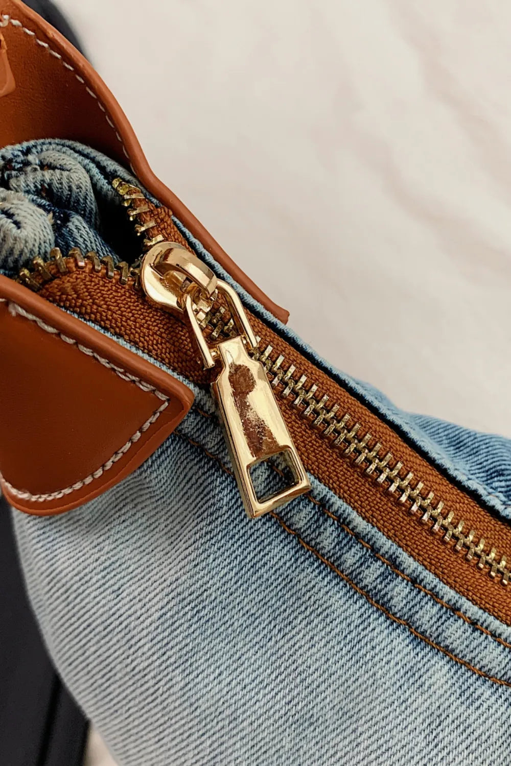 Contrast Denim Shoulder Bag - LaTezza Online Shop