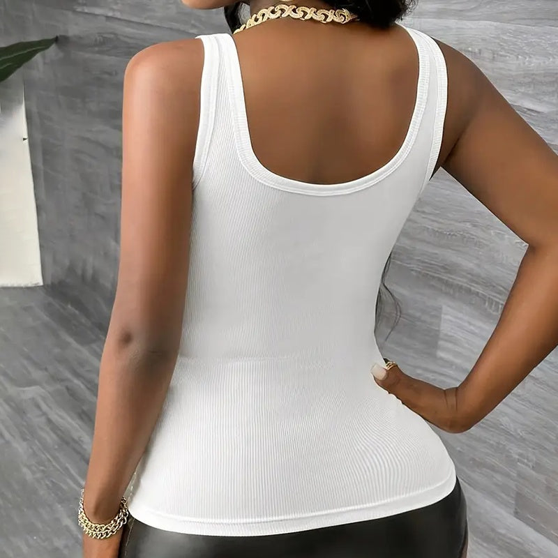 3-Pack Women's Ribbed Tank Tops Summer Sleeveless Slim Fit Basic Blouses - LaTezza Online Shop