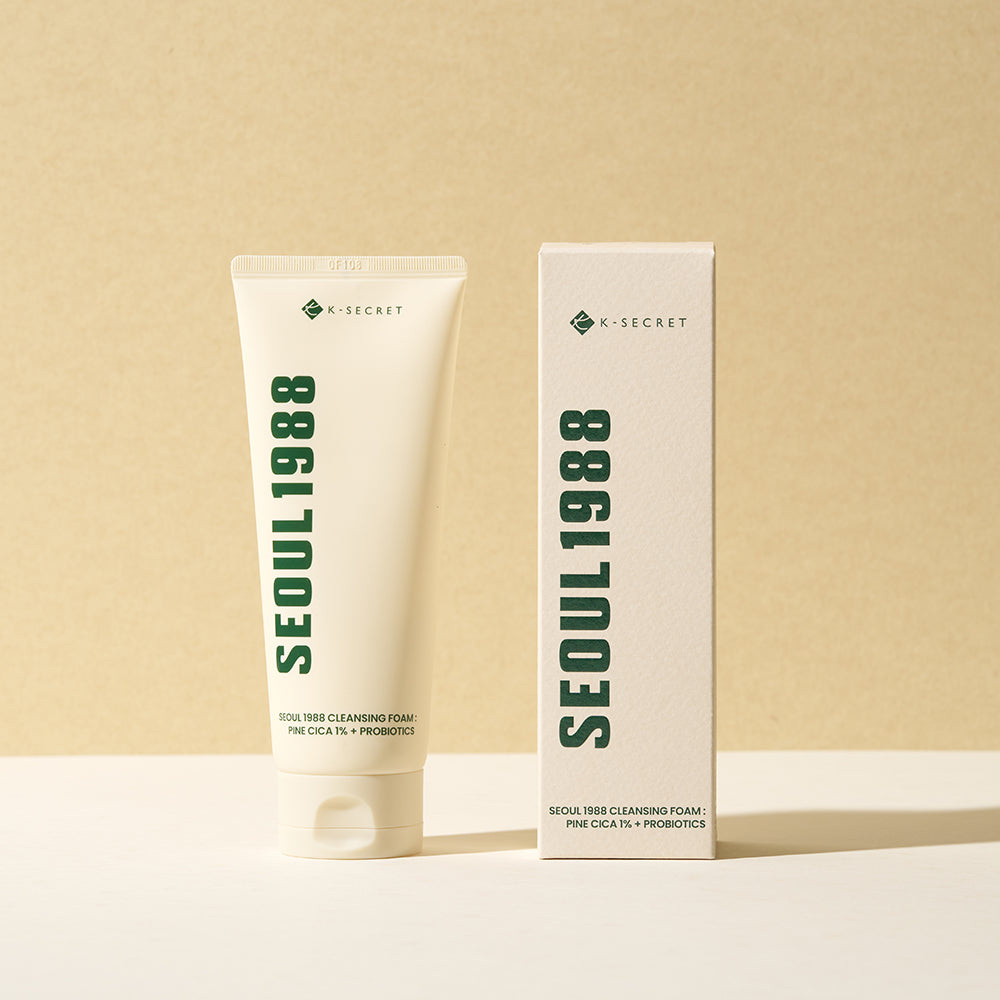 K-SECRET SEOUL 1988 Cleansing Foam : Pine Cica 1% + Probiotics 150ml - LaTezza Online Shop