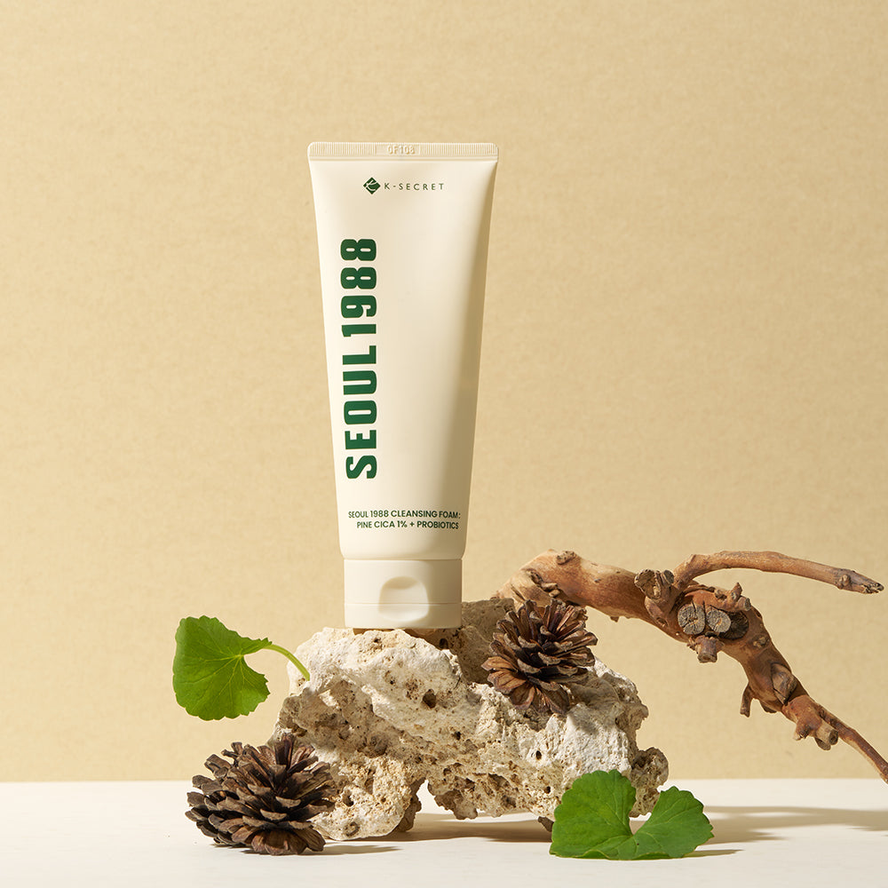 K-SECRET SEOUL 1988 Cleansing Foam : Pine Cica 1% + Probiotics 150ml - LaTezza Online Shop