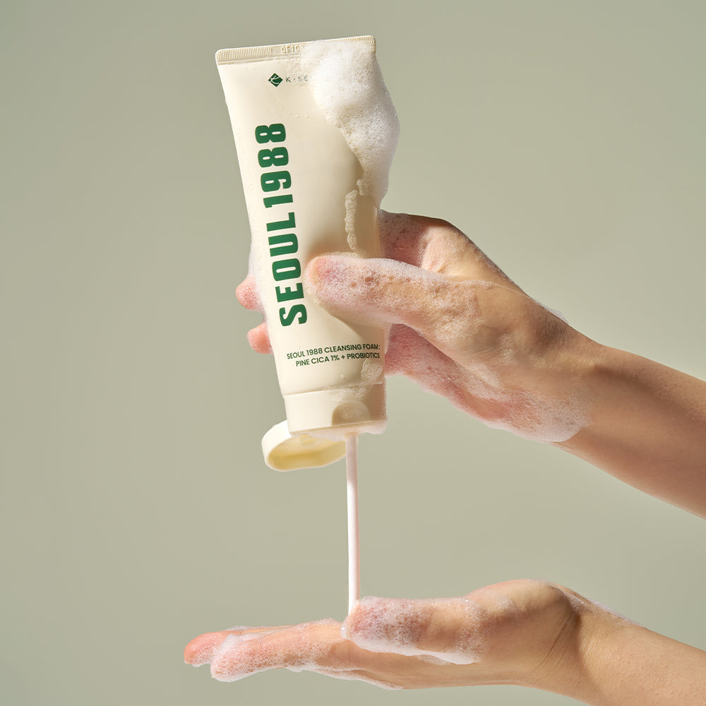 K-SECRET SEOUL 1988 Cleansing Foam : Pine Cica 1% + Probiotics 150ml - LaTezza Online Shop