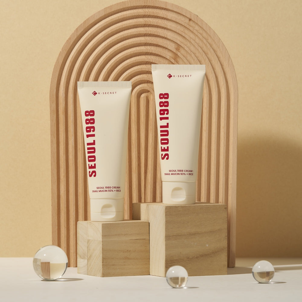 K-SECRET SEOUL 1988 Cream : Snail Mucin 93% + Rice 100ml - LaTezza Online Shop