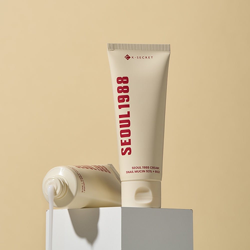 K-SECRET SEOUL 1988 Cream : Snail Mucin 93% + Rice 100ml - LaTezza Online Shop