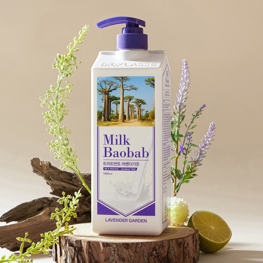 BIOKLASSE MILK BAOBAB Hair Treatment 1000ml #Lavender Garden - LaTezza Online Shop