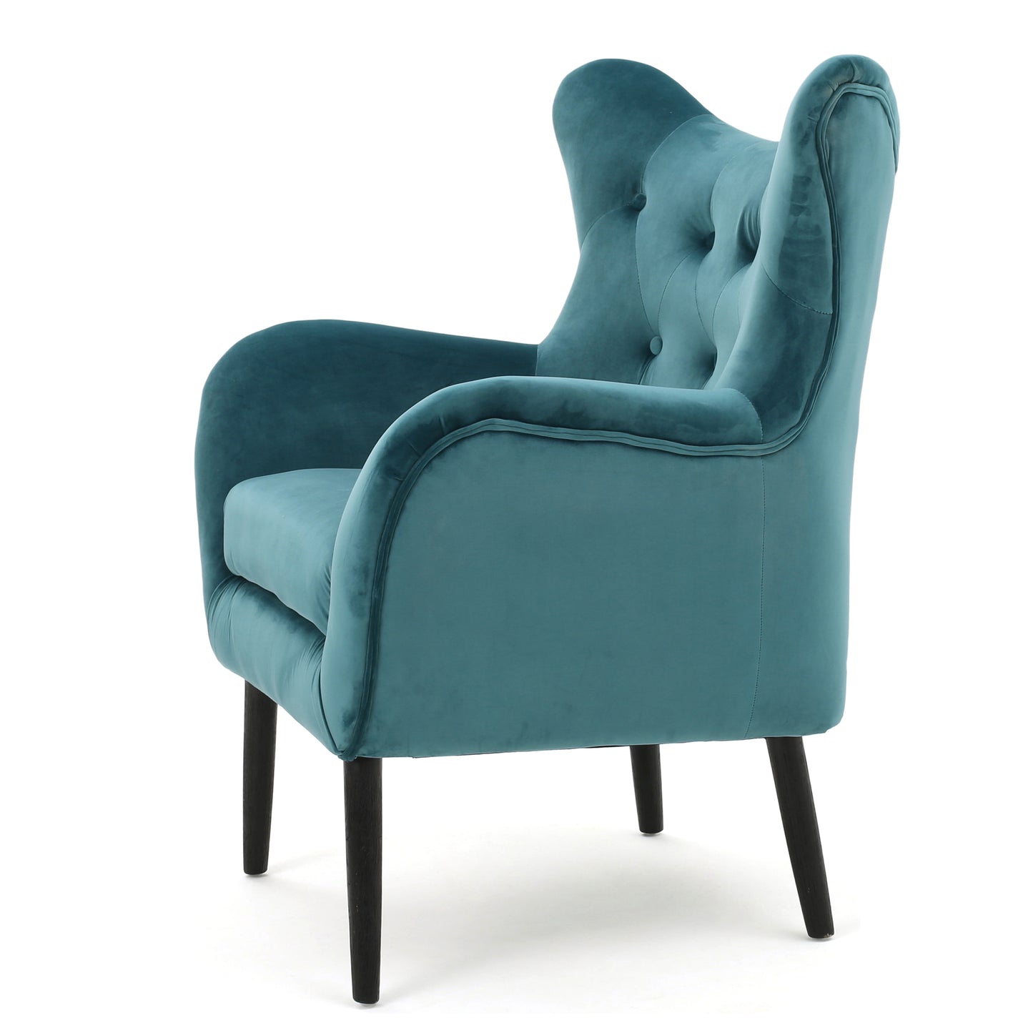 ARM CHAIR Accent Chair Teal Tufted Velvet Wing Back Chair - LaTezza Online Shop
