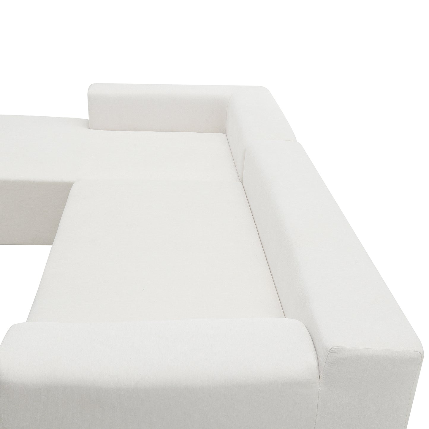 109*68" Modular Sectional Living Room Sofa Set Modern Minimalist Style Couch White - LaTezza Online Shop