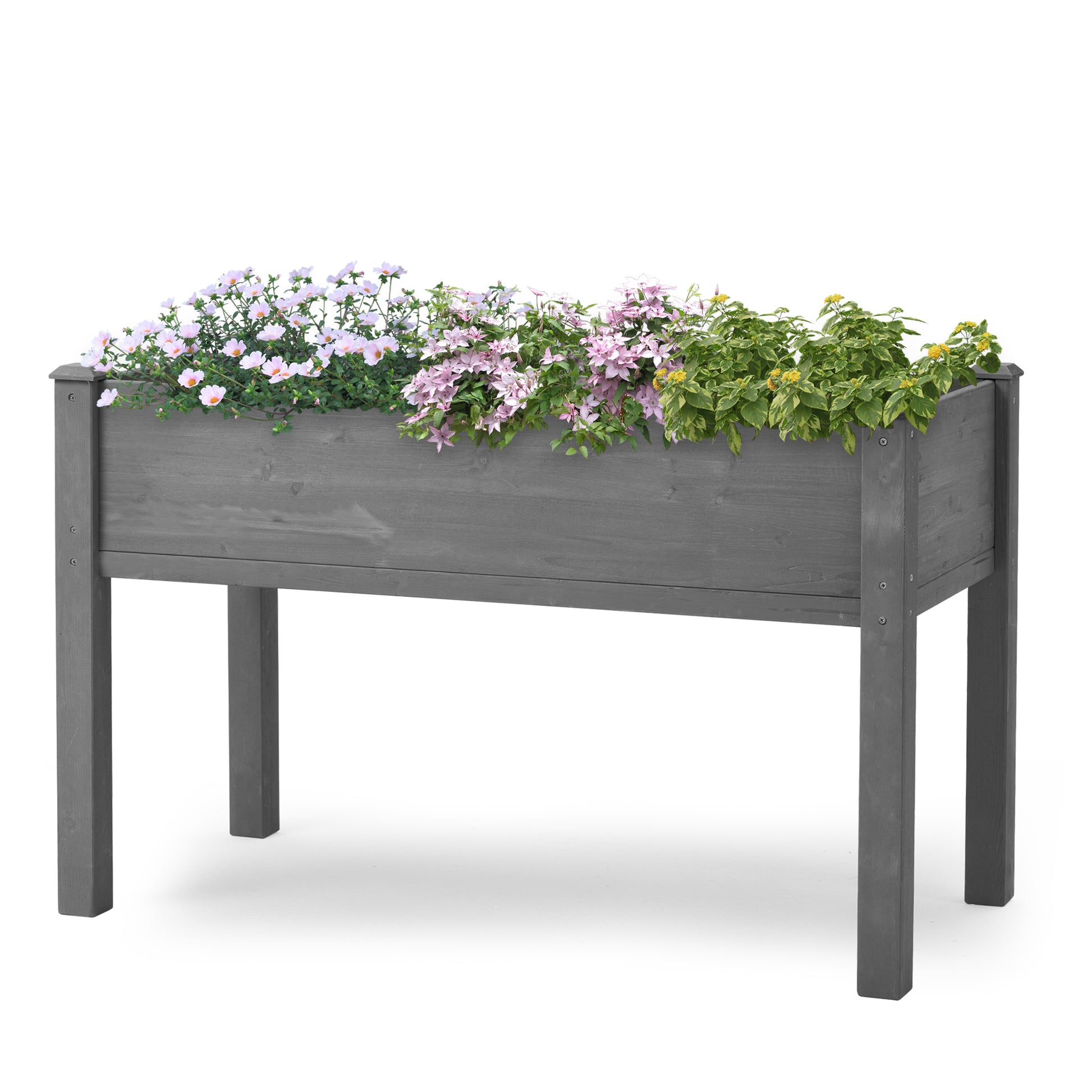 Raised Garden Bed with Legs, Elevated Wooden Planter Box for Outdoor Plants - LaTezza Online Shop