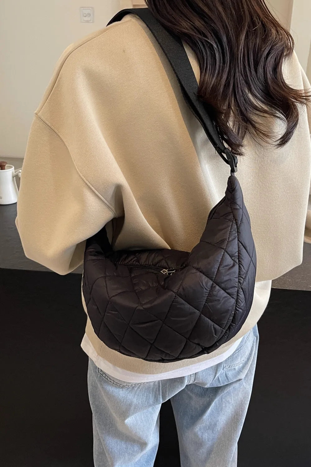 Quilted Adjustable Strap Crossbody Bag - LaTezza Online Shop
