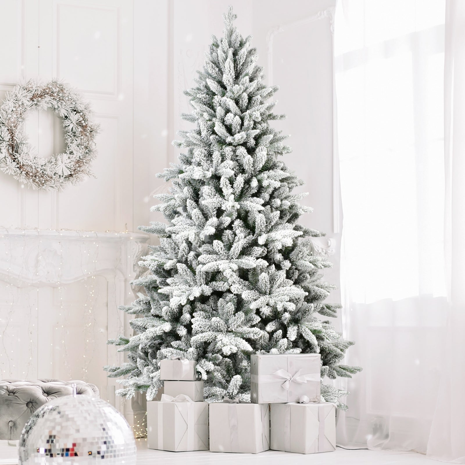 7FT PE&PVC Flocked Christmas tree - LaTezza Online Shop