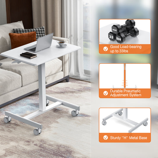 Adjustable Rolling Desk Laptop Computer Cart For Home  Office  Classroom Overbed Table - LaTezza Online Shop
