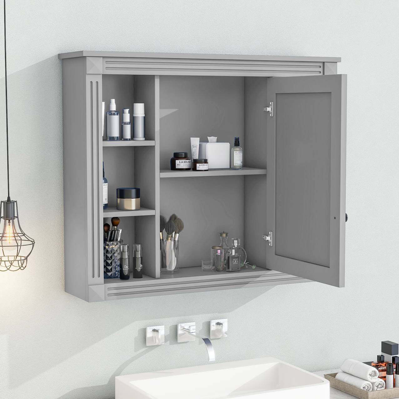 Wall Mounted Bathroom Storage Cabinet Bathroom Wall Cabinet With Mirror - LaTezza Online Shop