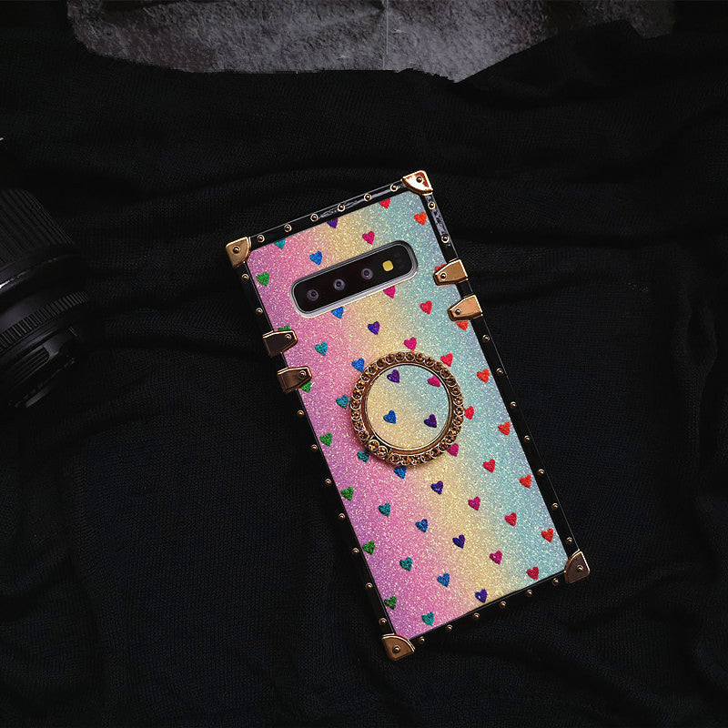 Love Glitter Square Silicone Holder Phone Case - LaTezza Online Shop