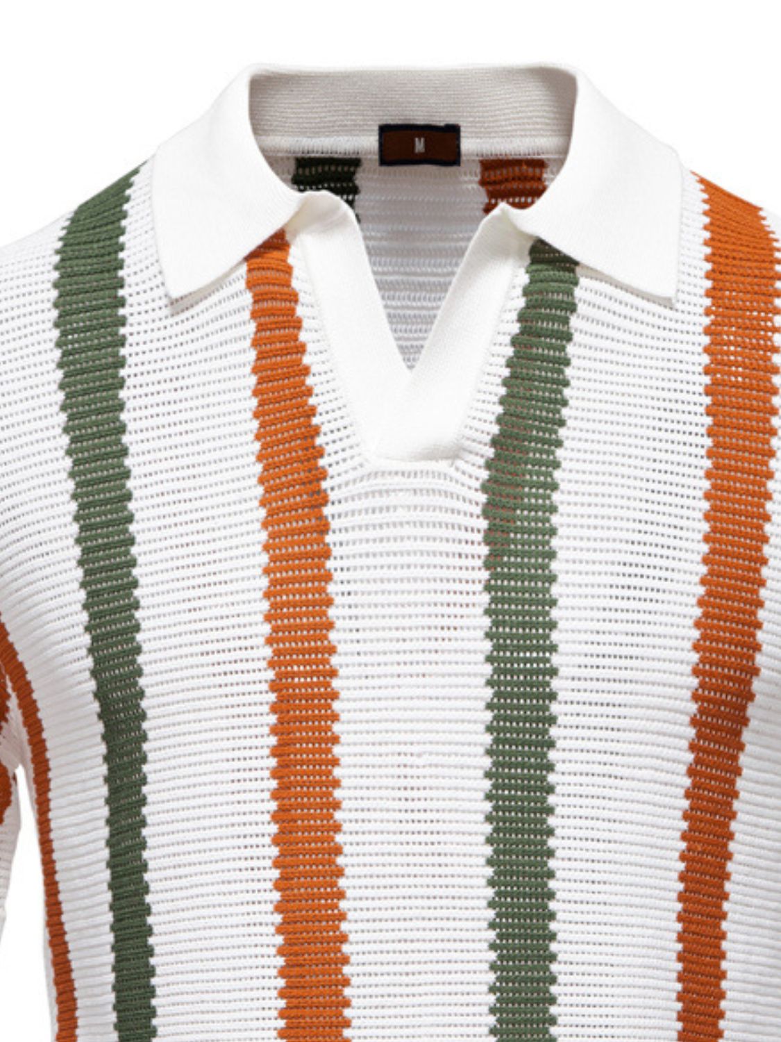 Men's Collared Neck Striped Knit Polo - LaTezza Online Shop