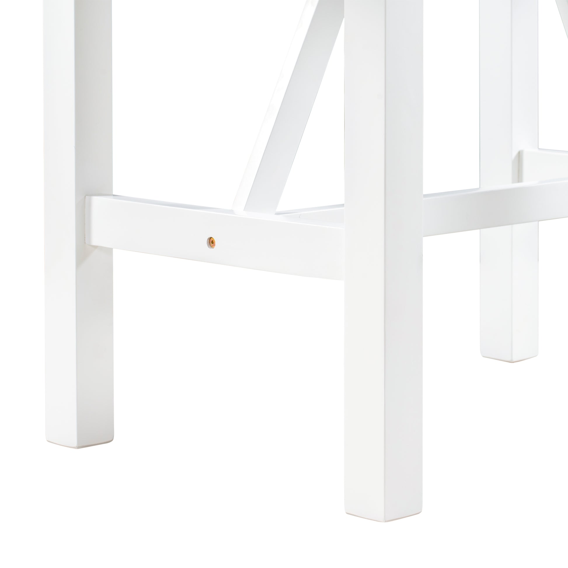 TOPMAX 3-Piece Wood Counter Height Drop Leaf Dining Table Set with 2 Upholstered Dining Chairs for Small Place White+Gray - LaTezza Online Shop