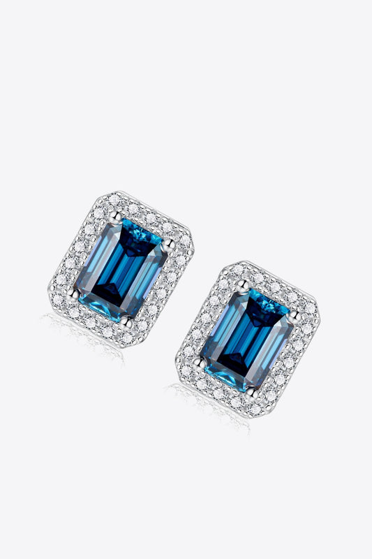 2 Carat Moissanite Stud Earrings in Indigo - LaTezza Online Shop