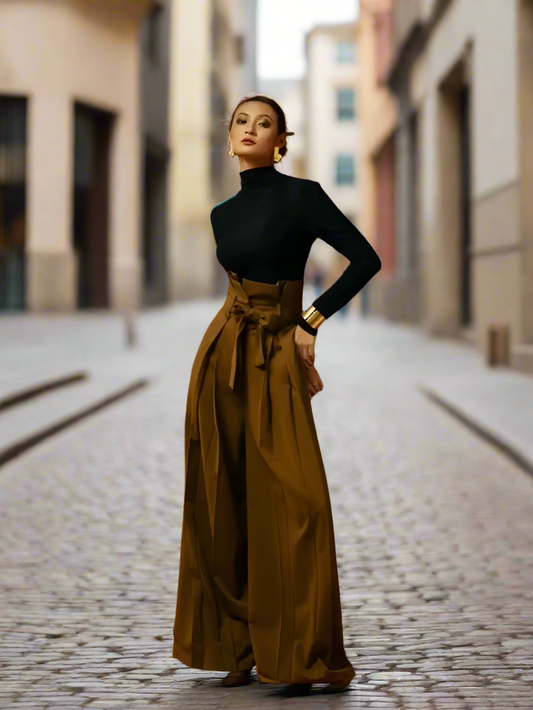 High Waist, Long Legs, Loose Drop, Straight Tube, Wide Leg Suit Pants for Women - LaTezza Online Shop