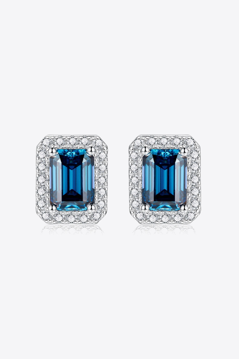 2 Carat Moissanite Stud Earrings in Indigo - LaTezza Online Shop