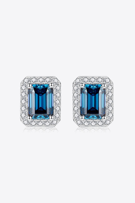 2 Carat Moissanite Stud Earrings in Indigo - LaTezza Online Shop