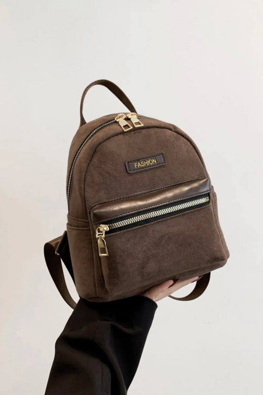 Suede Adjustable Strap Backpack Bag - LaTezza Online Shop