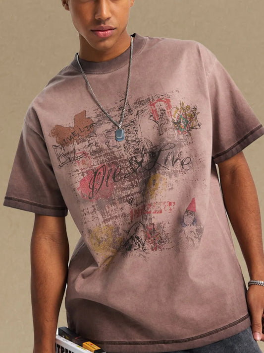 Men's Graphic Round Neck Half Sleeve T-Shirt - LaTezza Online Shop