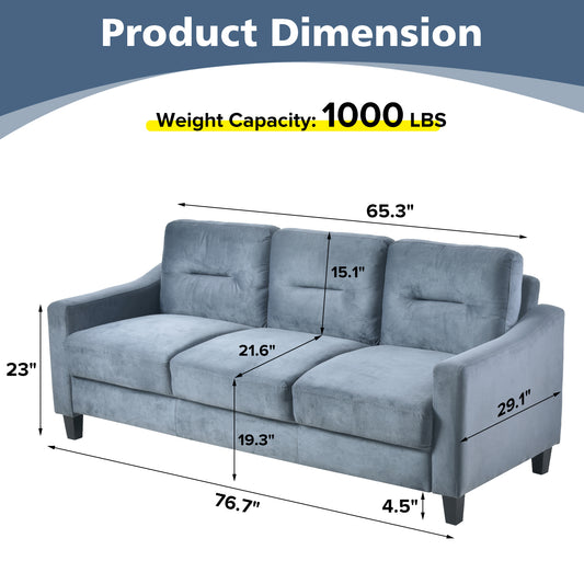 Gray Couch Comfortable Sectional Couches and Sofas for Living Room Office Small Space Chenille - LaTezza Online Shop