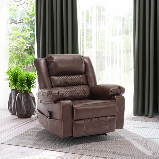 Breathable Leather Massage Recliner Chair Manual Living Room Reclining Sofa - LaTezza Online Shop